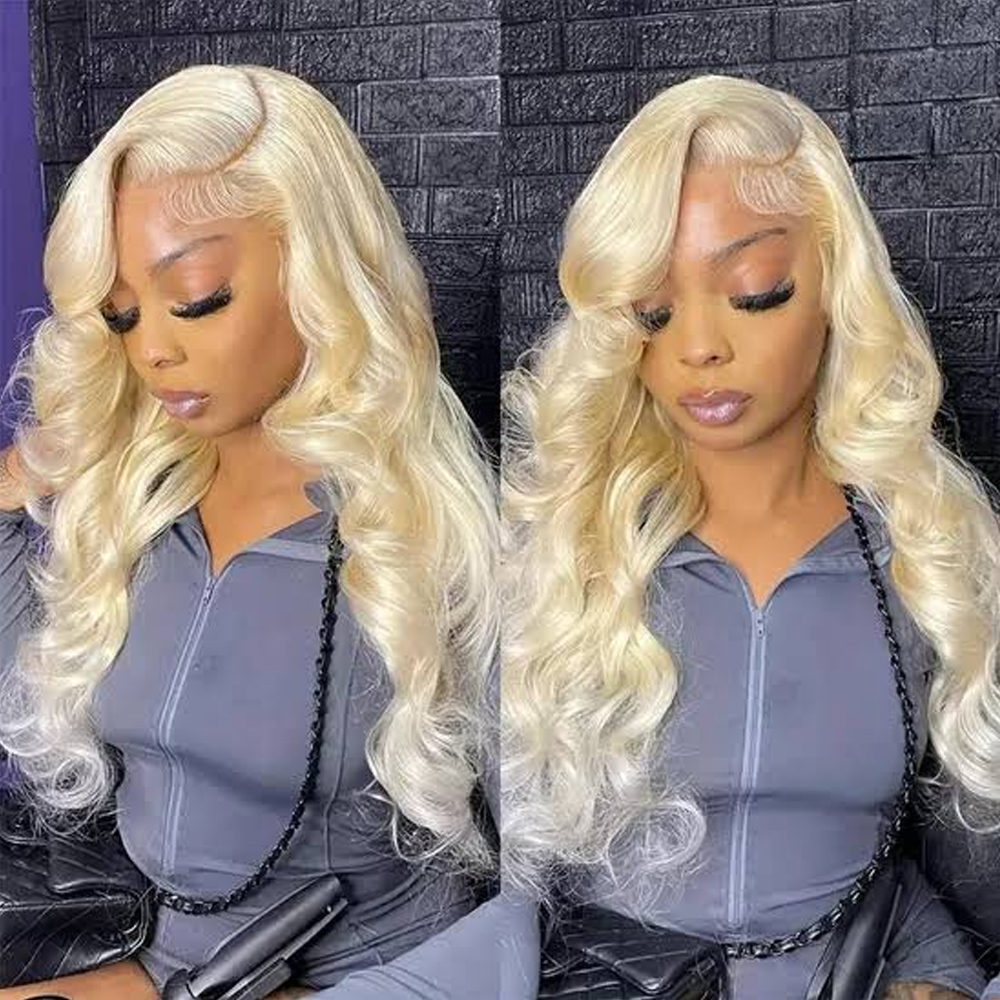 613 Blonde Body Wave Lace Front Wig - 613 Honey Blonde Color 13x6 Transparent