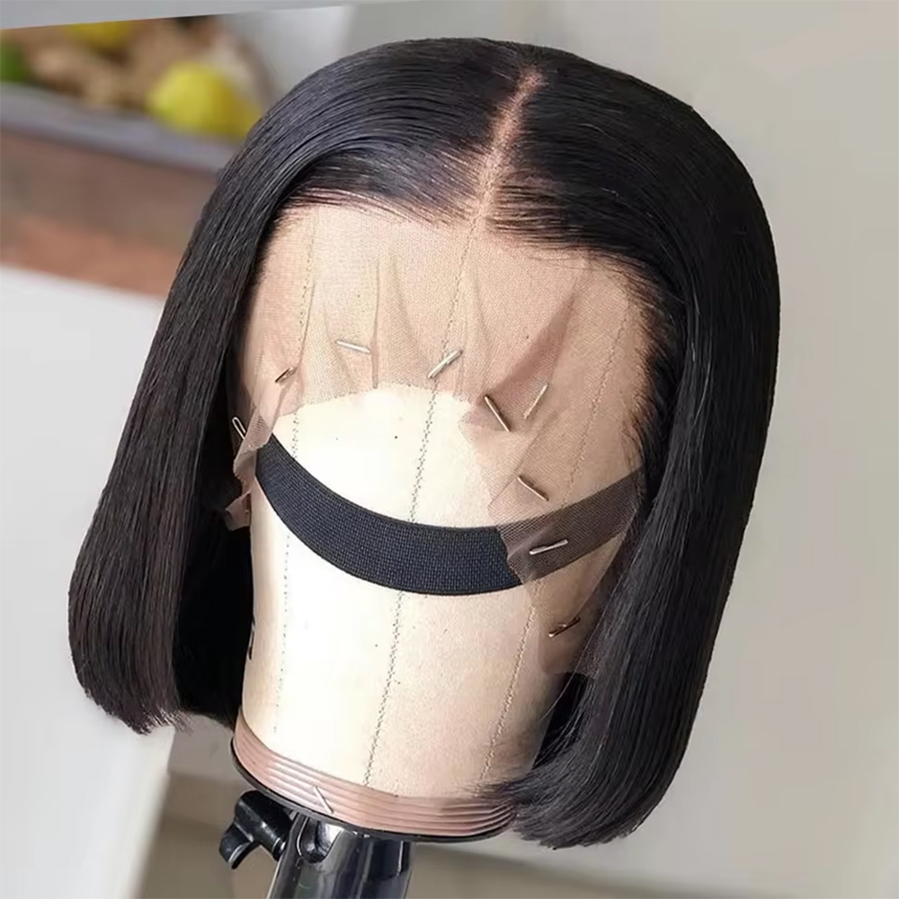 Glueless Wear And Go Human Hair Wig - Vietnamese Bone Straight Braided Virgin Frontal