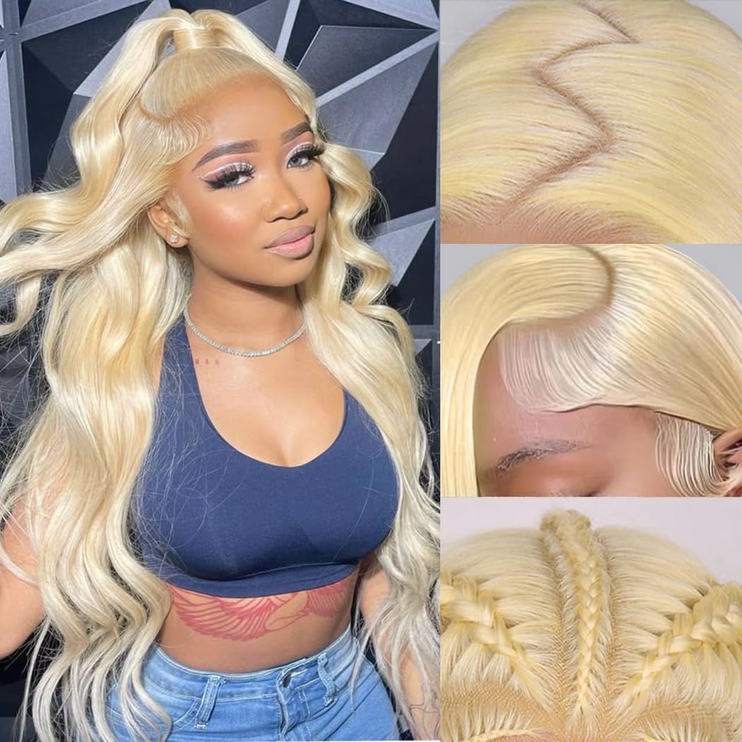 613 Blonde Body Wave Lace Front Wig - 613 HD Lace Frontal Wig 200%