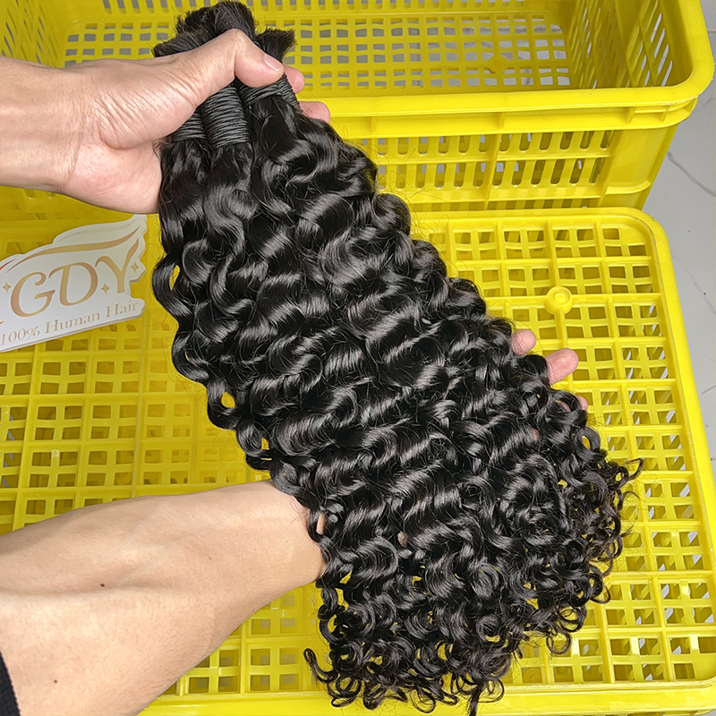 Water Wave Bulk Human Hair For Braiding - 100% Human Hair Bulk for Braiding