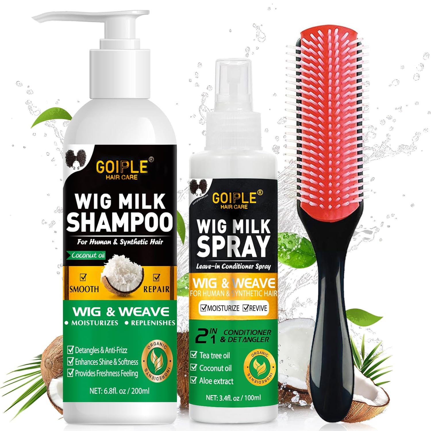 Synthetic Wigs - GOIPLE 3 in 1 Wig Care
