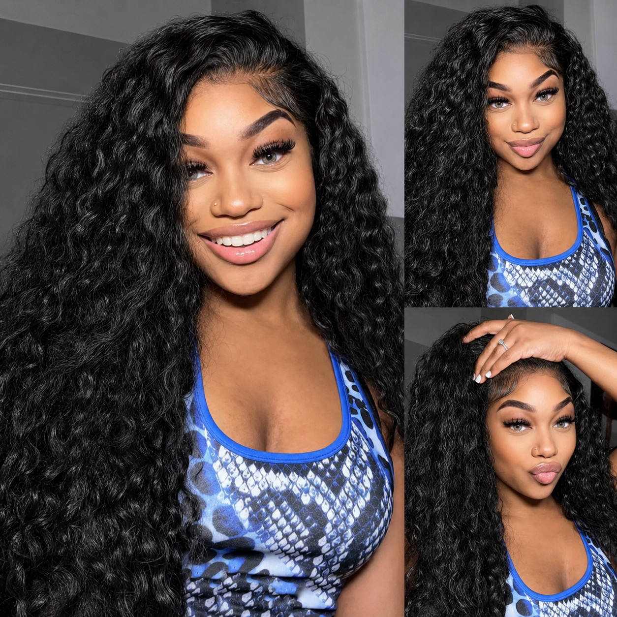 Hd Lace Frontal Wig Human Hair Pre Plucked - Ultra Fitted 250% Curly Wigs Human