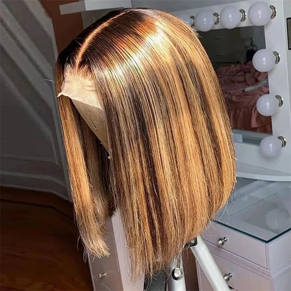Glueless Wear And Go Human Hair Wig - Honey Blonde Bob Wigs Human Hair