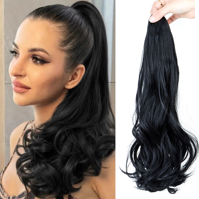 Synthetic Braided Wigs For Black Women - Synthetic Long Curly Ponytail Hair Extension