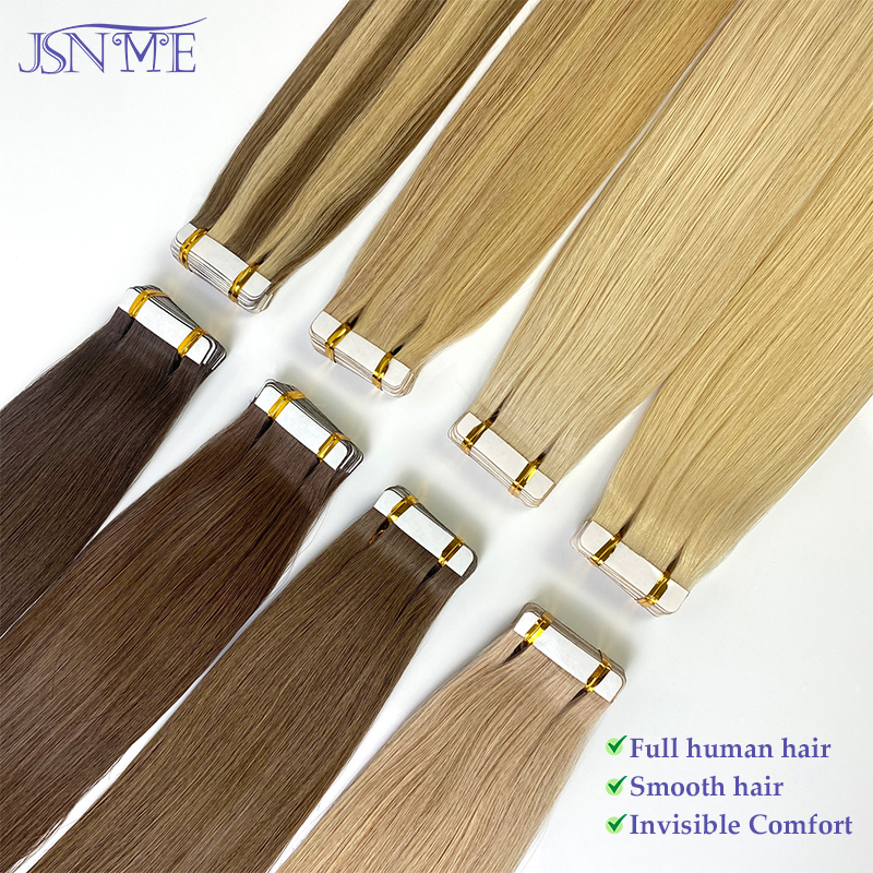 Invisible Tape In Extensions Real Hair - JSNME Tape In Hair Extension 100%