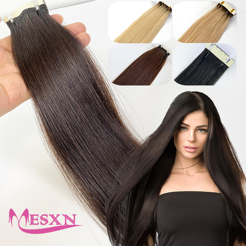 Invisible Tape In Extensions Real Hair - Mini Straight Tape In Human Hair