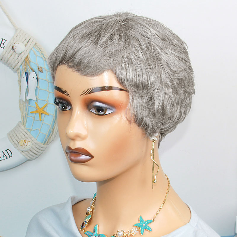 Short Pixie Cut Wig Human Hair Cheap - Short Straight Human Hair Wigs Colored