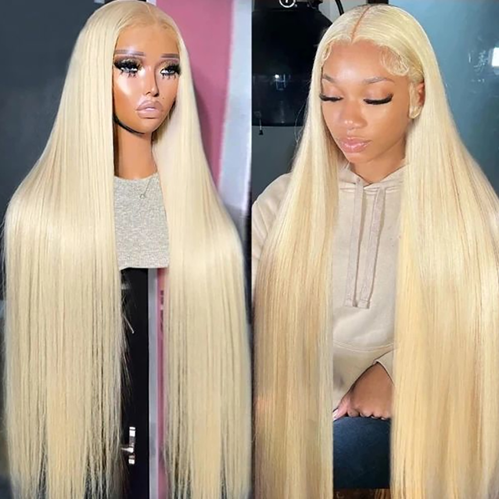 613 Blonde Body Wave Lace Front Wig - 30 40 Inch 613 Honey Blonde