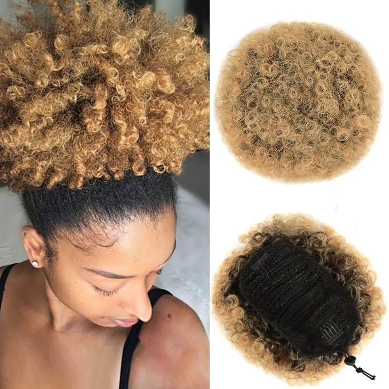 Drawstring Afro Curly Puff Ponytail - Drawstring Afro Puff Bun | 8