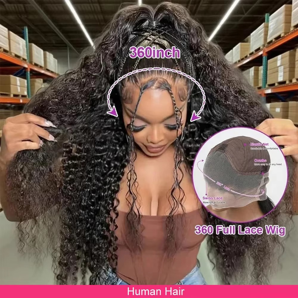 Glueless Wear And Go Human Hair Wig - 360 Invisible Strap Full Lace Curly