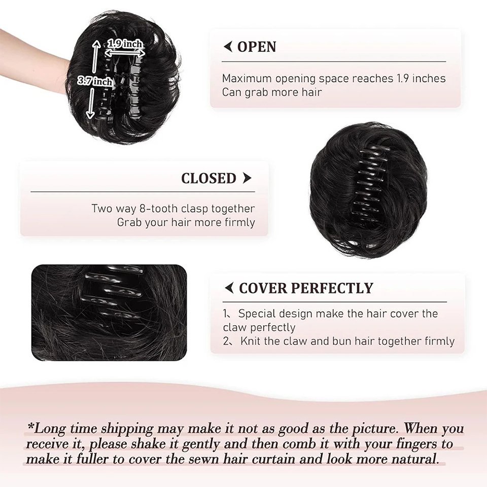 EAST Synthetic Chignon Messy B - đánh giá và giá Claw Clip Messy Bun Hair Piece