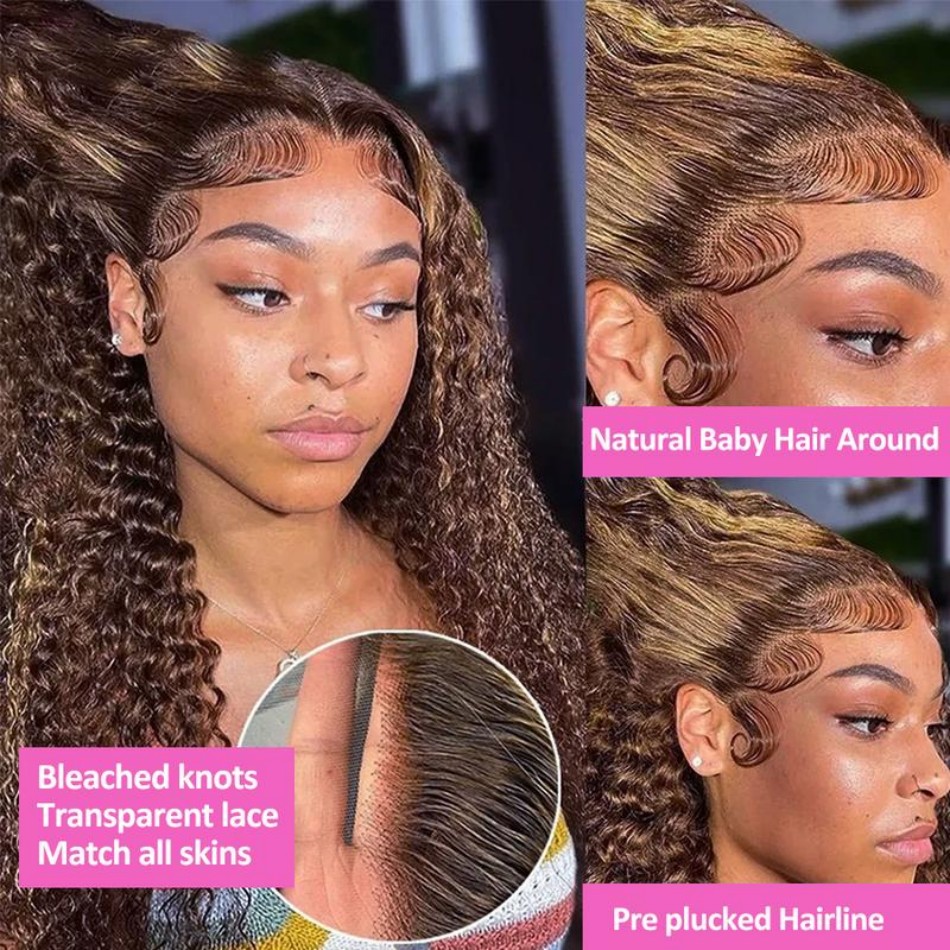 427 Highlight Ombre Wig Human  - đánh giá và giá Lace Front Wigs