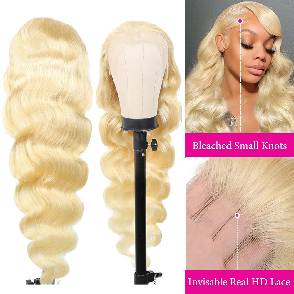 613 Honey Blonde Color 13x6 Tr - đánh giá và giá 613 Blonde Body Wave Lace Front Wig