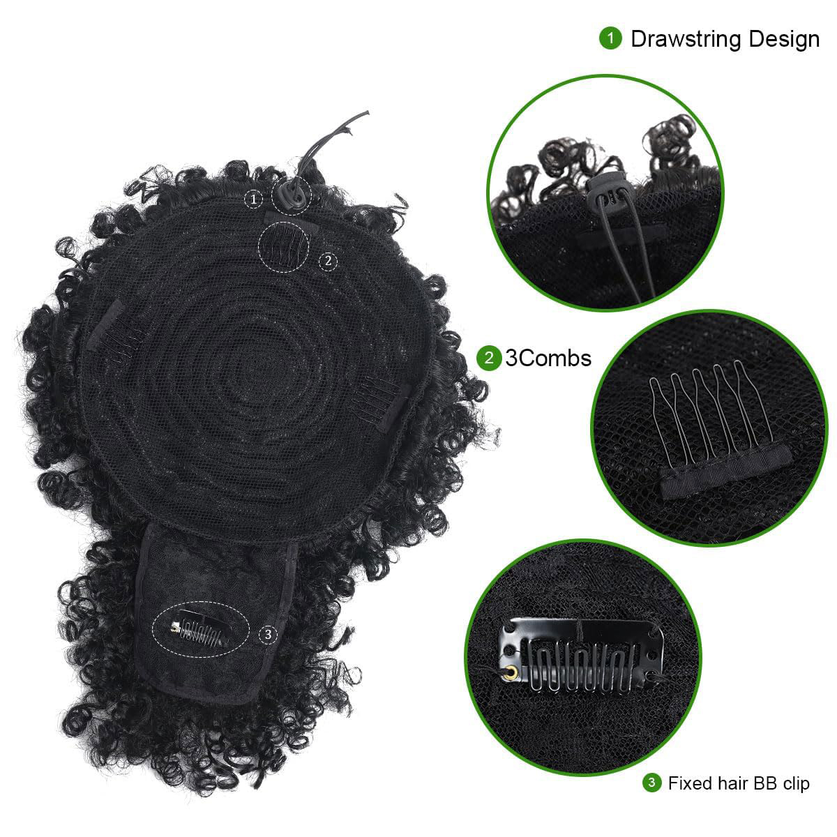 Afro Puff Kinky Curly Hair Upd - đánh giá và giá Drawstring Afro Curly Puff Ponytail