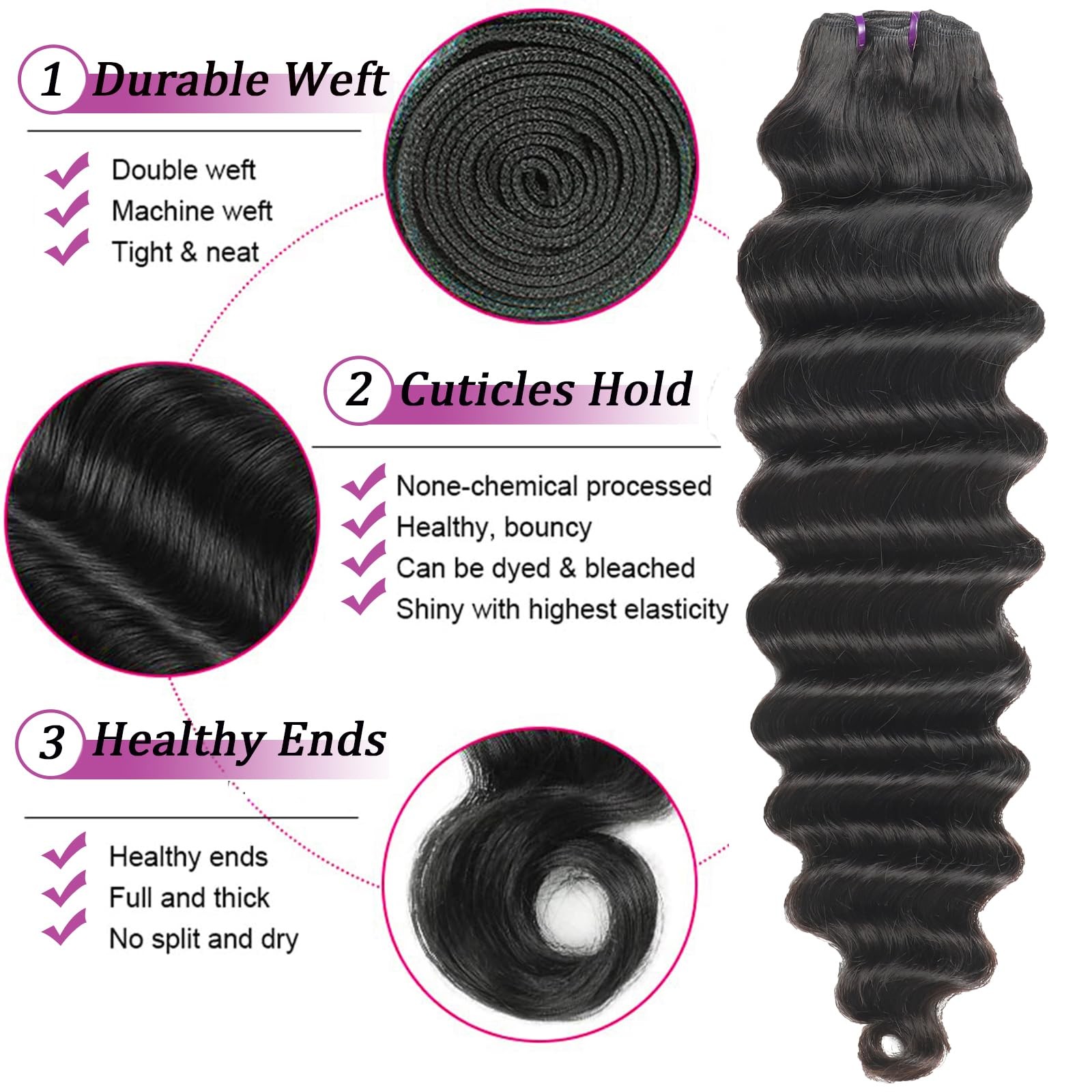 Loose Deep Wave Bundles With C - đánh giá và giá Deep Wave 3 Bundles With Closure