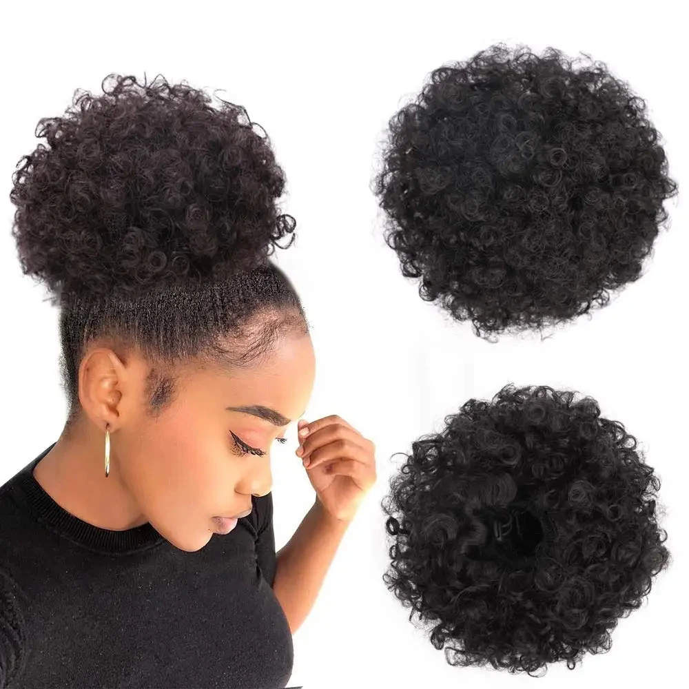 Afro Puff Drawstring Ponytail  - đánh giá và giá Drawstring Afro Curly Puff Ponytail
