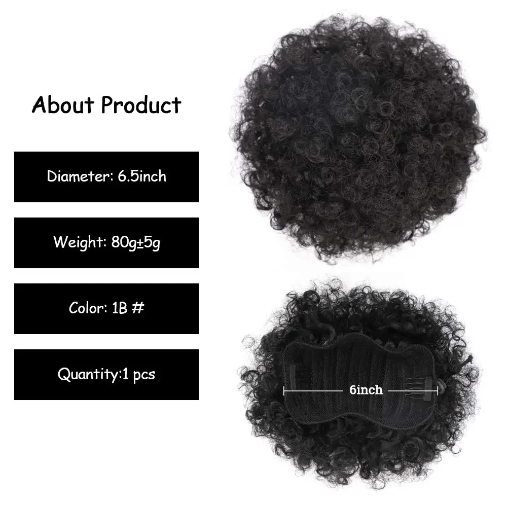 Afro Puff Drawstring Ponytail  - đánh giá và giá Drawstring Afro Curly Puff Ponytail