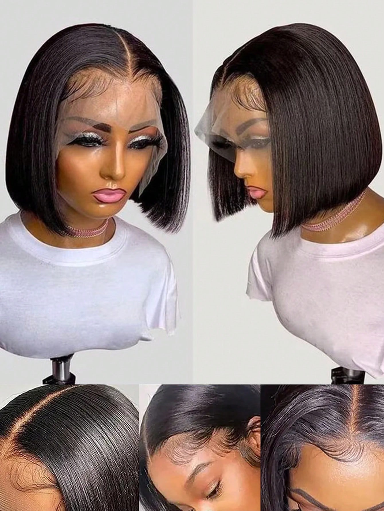 Gowik 250% Density 13x4 Lace F - đánh giá và giá Pre Parted 13X4 Lace Front Bob Wig