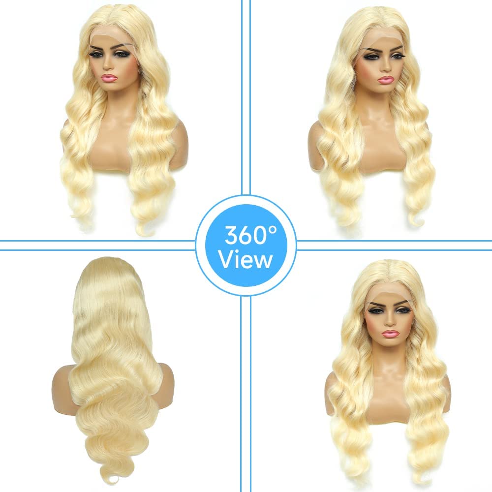 613 HD Lace Frontal Wig 200% D - đánh giá và giá 613 Blonde Body Wave Lace Front Wig