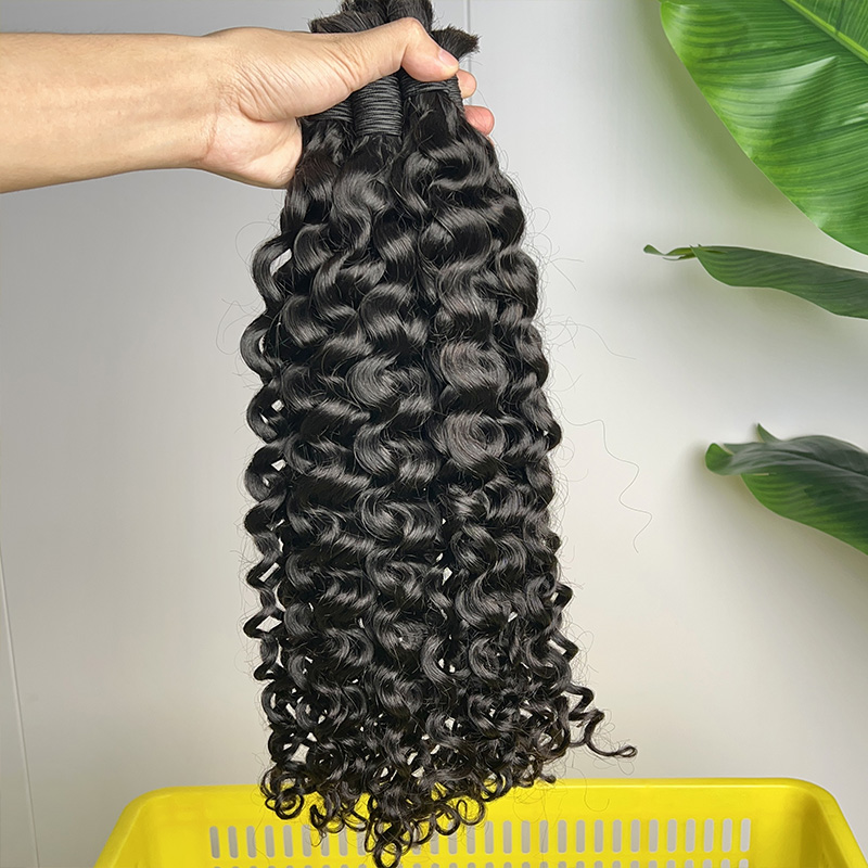 100% Human Hair Bulk for Braid - đánh giá và giá Water Wave Bulk Human Hair For Braiding