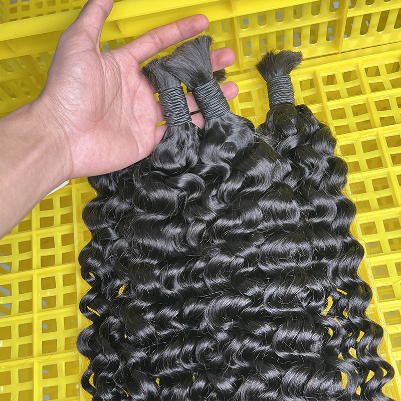 100% Human Hair Bulk for Braid - đánh giá và giá Water Wave Bulk Human Hair For Braiding
