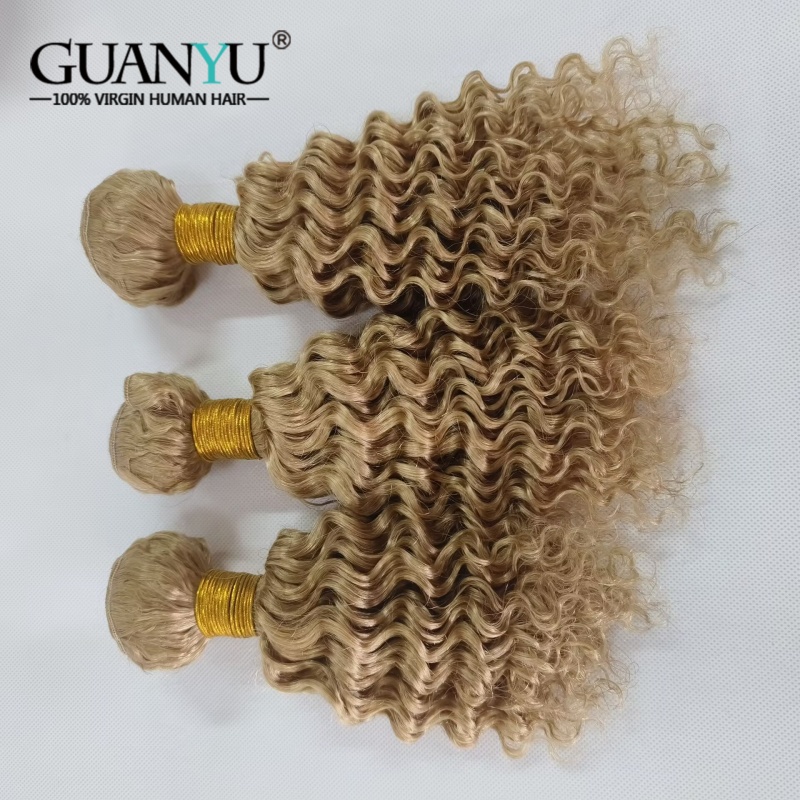 #27 Honey Blonde Deep Wave Omb - đánh giá và giá Deep Wave 3 Bundles With Closure