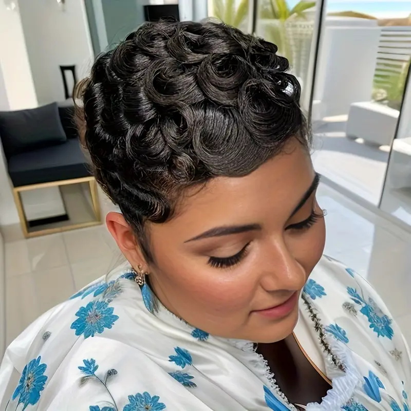 Short Bob Pixie Cut Wig Pixie  - đánh giá và giá Short Pixie Cut Wig Human Hair Cheap