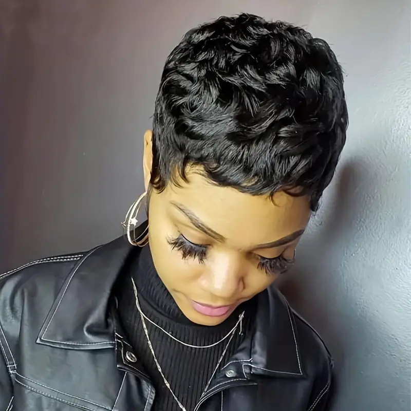 Short Bob Pixie Cut Wig Pixie  - đánh giá và giá Short Pixie Cut Wig Human Hair Cheap