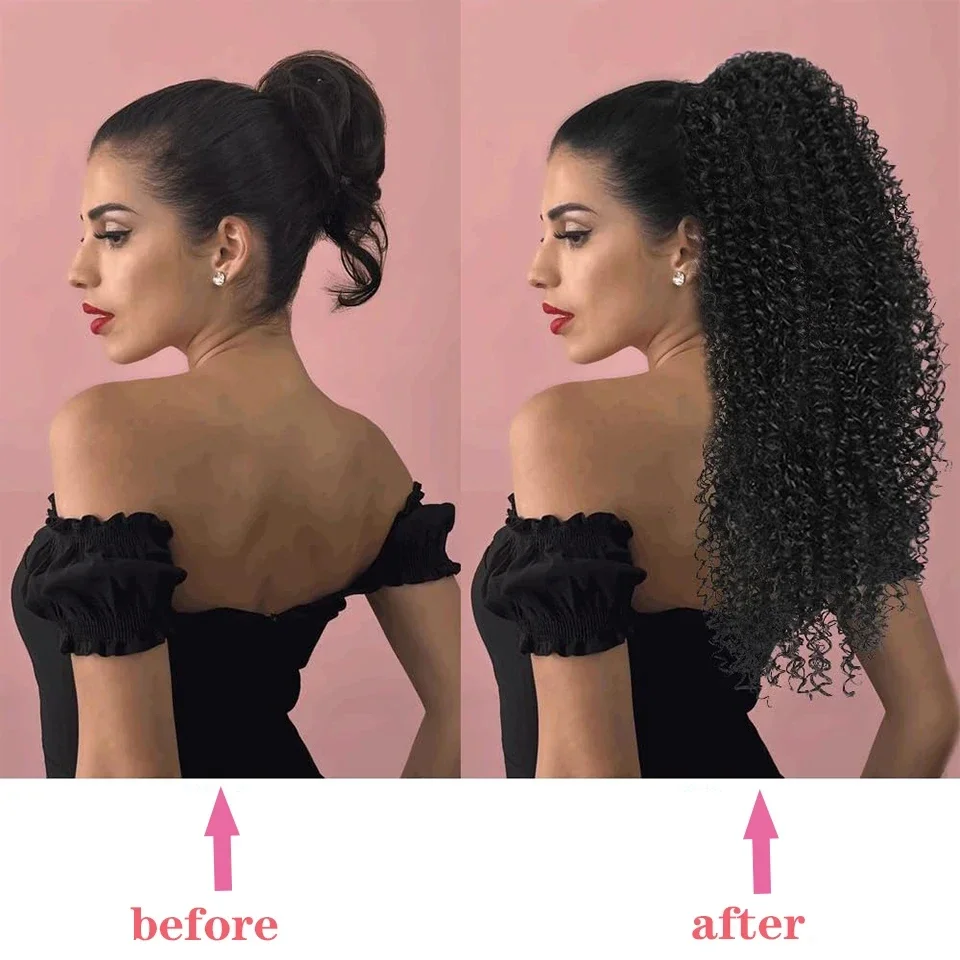 Long Kinky Curly Drawstring Po - đánh giá và giá Drawstring Afro Curly Puff Ponytail