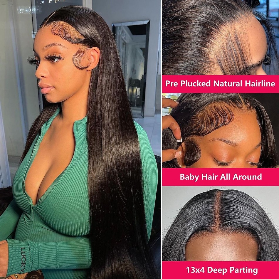 Straight Human Hair Wigs Gluel - đánh giá và giá Hd Lace Frontal Wig Human Hair Pre Plucked
