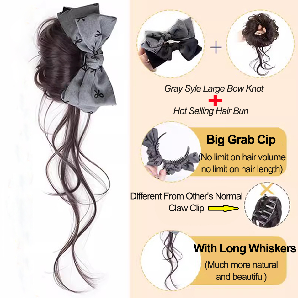 Synthetic Hair Bun Hair Extens - đánh giá và giá Claw Clip Messy Bun Hair Piece