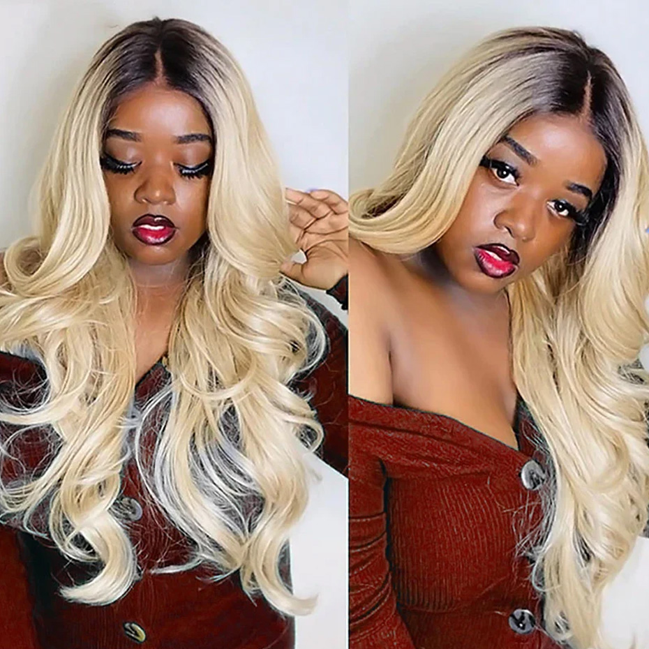 1B 613 Blonde Ombre Human Hair - đánh giá và giá 613 Blonde Body Wave Lace Front Wig