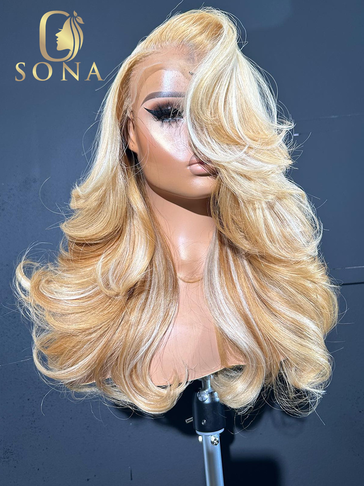 613# 27# Highlight HD Lace Fro - đánh giá và giá 613 Blonde Body Wave Lace Front Wig