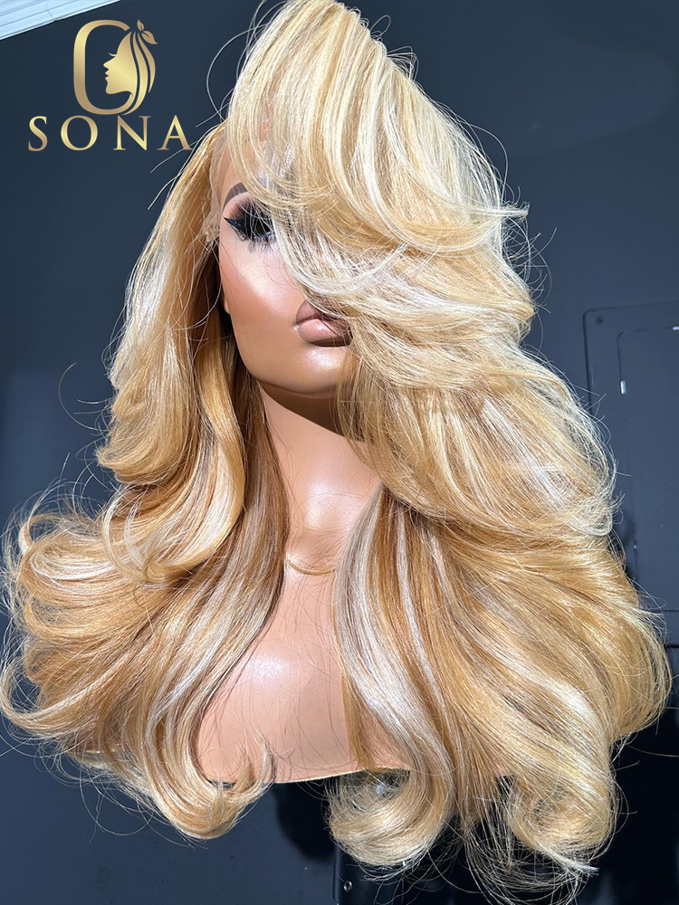 613# 27# Highlight HD Lace Fro - đánh giá và giá 613 Blonde Body Wave Lace Front Wig