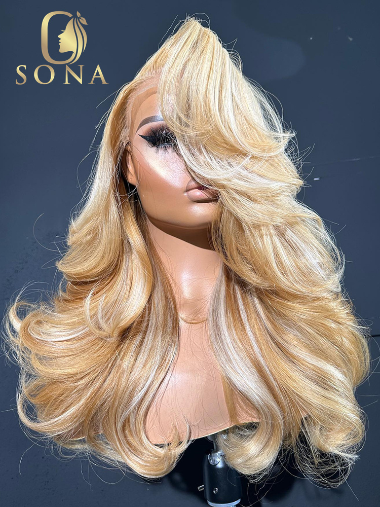 613# 27# Highlight HD Lace Fro - đánh giá và giá 613 Blonde Body Wave Lace Front Wig