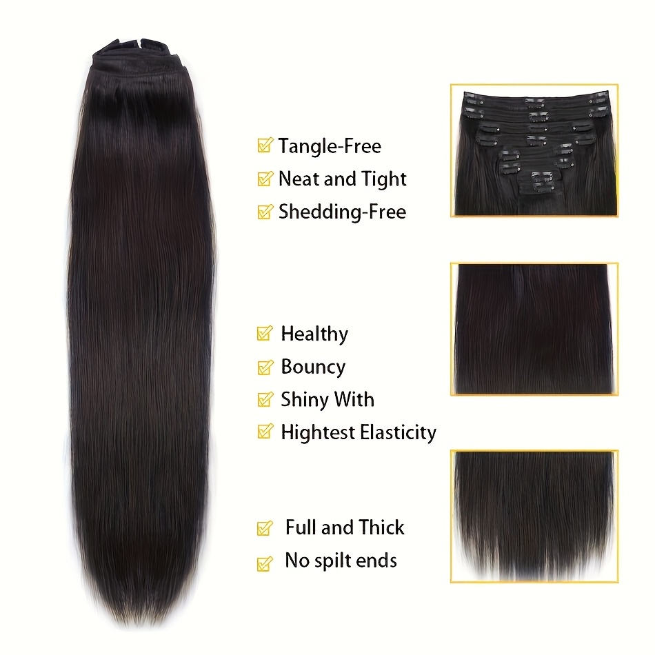 Clip in Hair Extensions Real H - đánh giá và giá Seamless Clip In Hair Extensions Human Hair