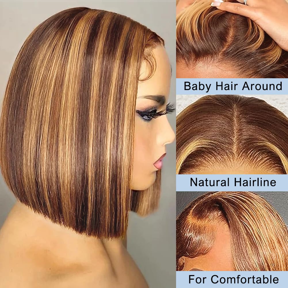 Bob Wig Human Hair 13x4 HD Lac - đánh giá và giá Pre Parted 13X4 Lace Front Bob Wig