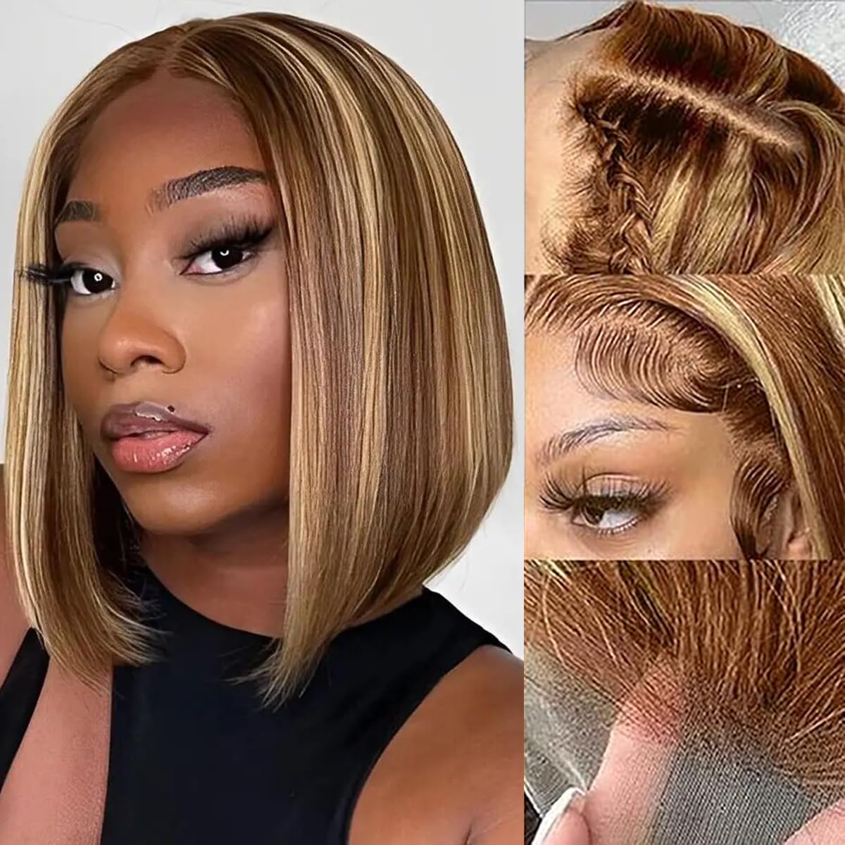 Bob Wig Human Hair 13x4 HD Lac - đánh giá và giá Pre Parted 13X4 Lace Front Bob Wig