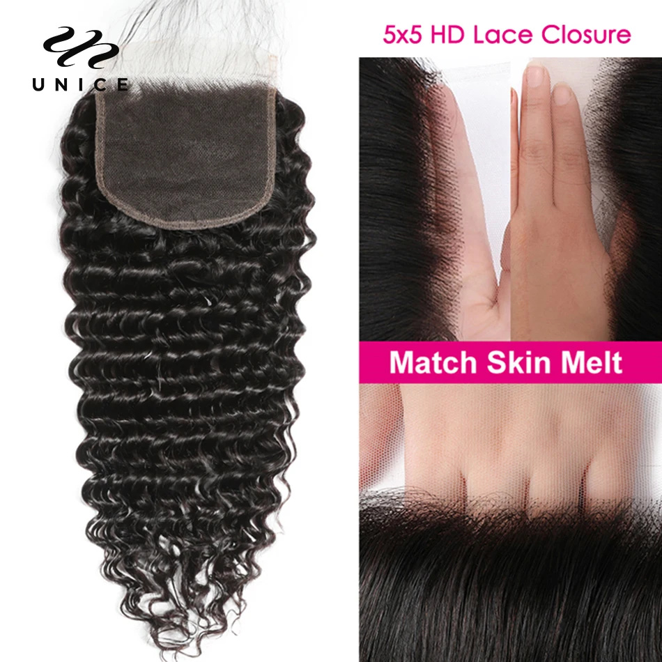 UNice Tóc Peru Sâu Sóng Lưng v - đánh giá và giá Deep Wave 3 Bundles With Closure