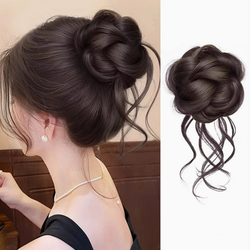 NEW New Synthetic Hair Bun Chi - đánh giá và giá Claw Clip Messy Bun Hair Piece