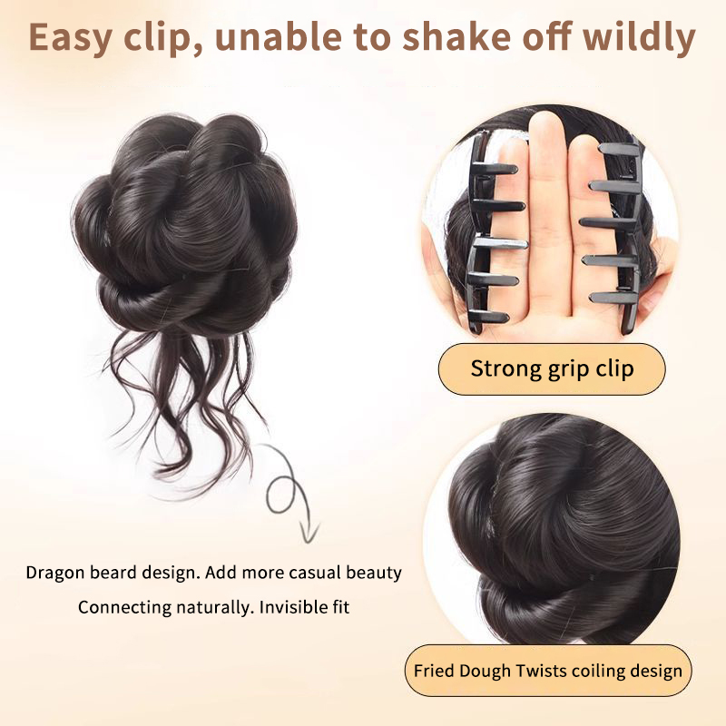 NEW New Synthetic Hair Bun Chi - đánh giá và giá Claw Clip Messy Bun Hair Piece