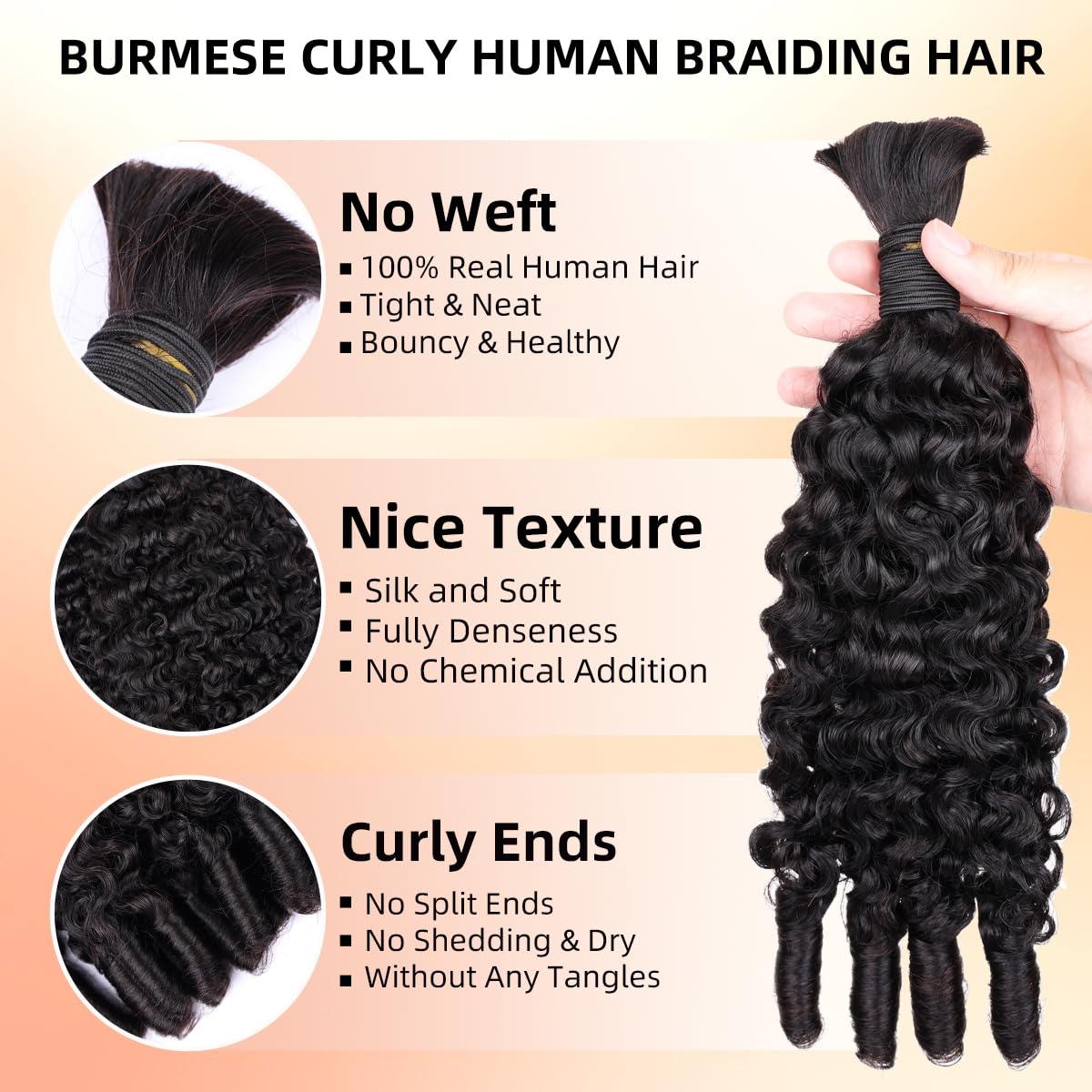 15A Human Braiding Hair for Bo - đánh giá và giá Water Wave Bulk Human Hair For Braiding