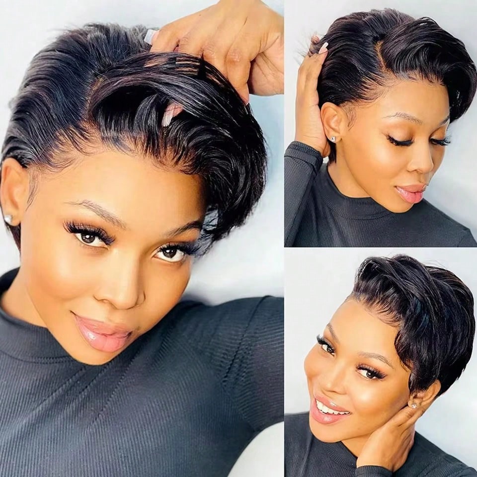 Short Cheap Wholesale Pixie Cu - đánh giá và giá Short Pixie Cut Wig Human Hair Cheap