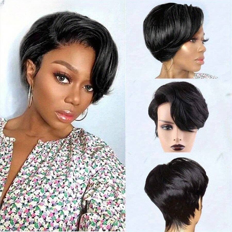 Short Cheap Wholesale Pixie Cu - đánh giá và giá Short Pixie Cut Wig Human Hair Cheap