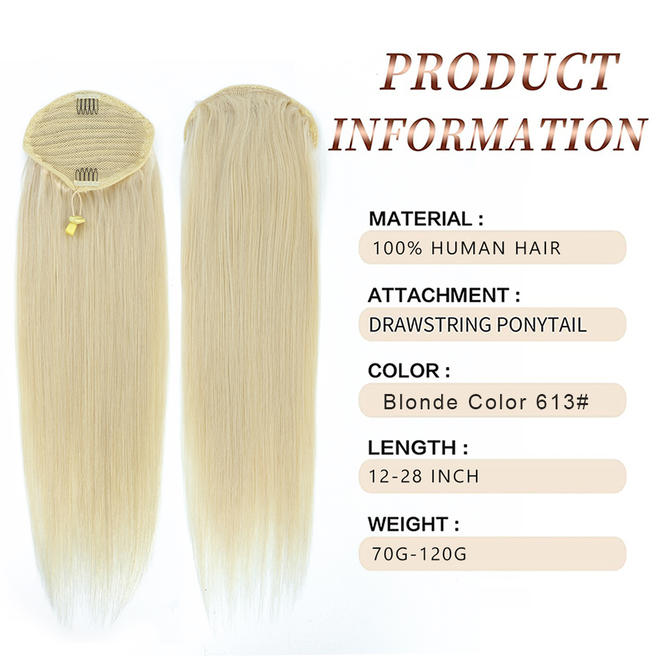 SOVO Thẳng Dây Rút Đuôi Ngựa C - đánh giá và giá Seamless Clip In Hair Extensions Human Hair