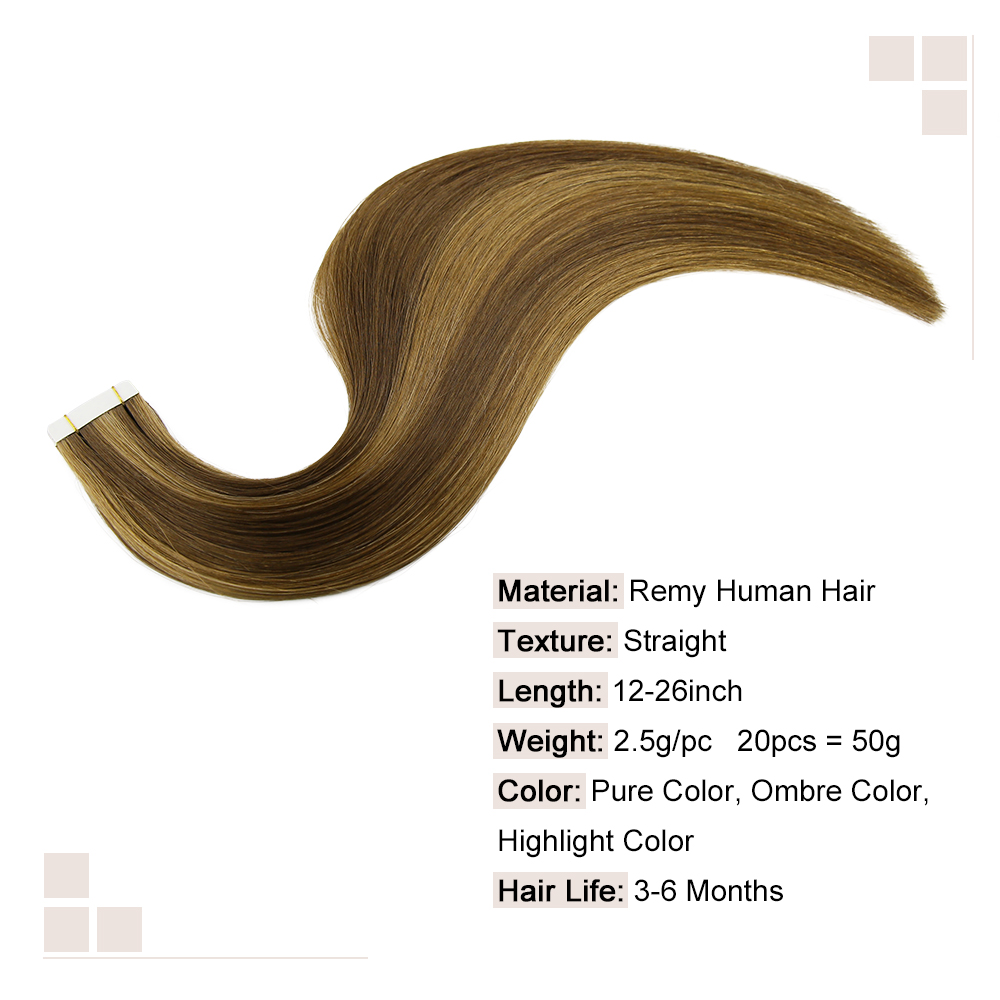 Straight Seamless Human Hair E - đánh giá và giá Invisible Tape In Extensions Real Hair
