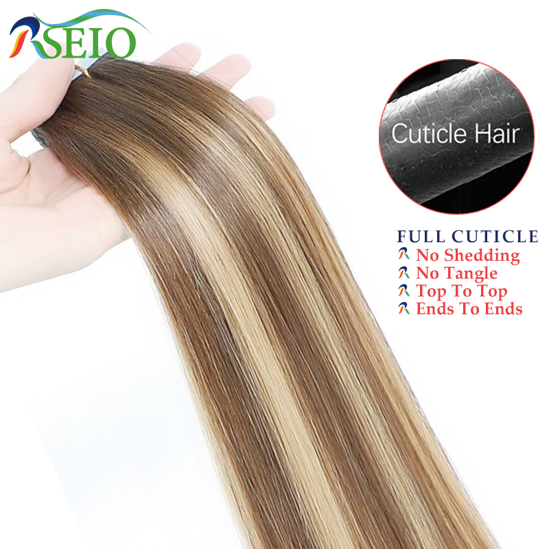 RSEIO Straight Tape In Human H - đánh giá và giá Invisible Tape In Extensions Real Hair