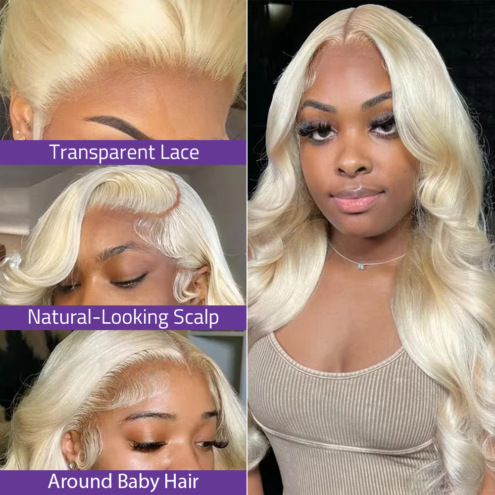 13x4 13x6 HD Transparent Lace  - đánh giá và giá 613 Blonde Body Wave Lace Front Wig