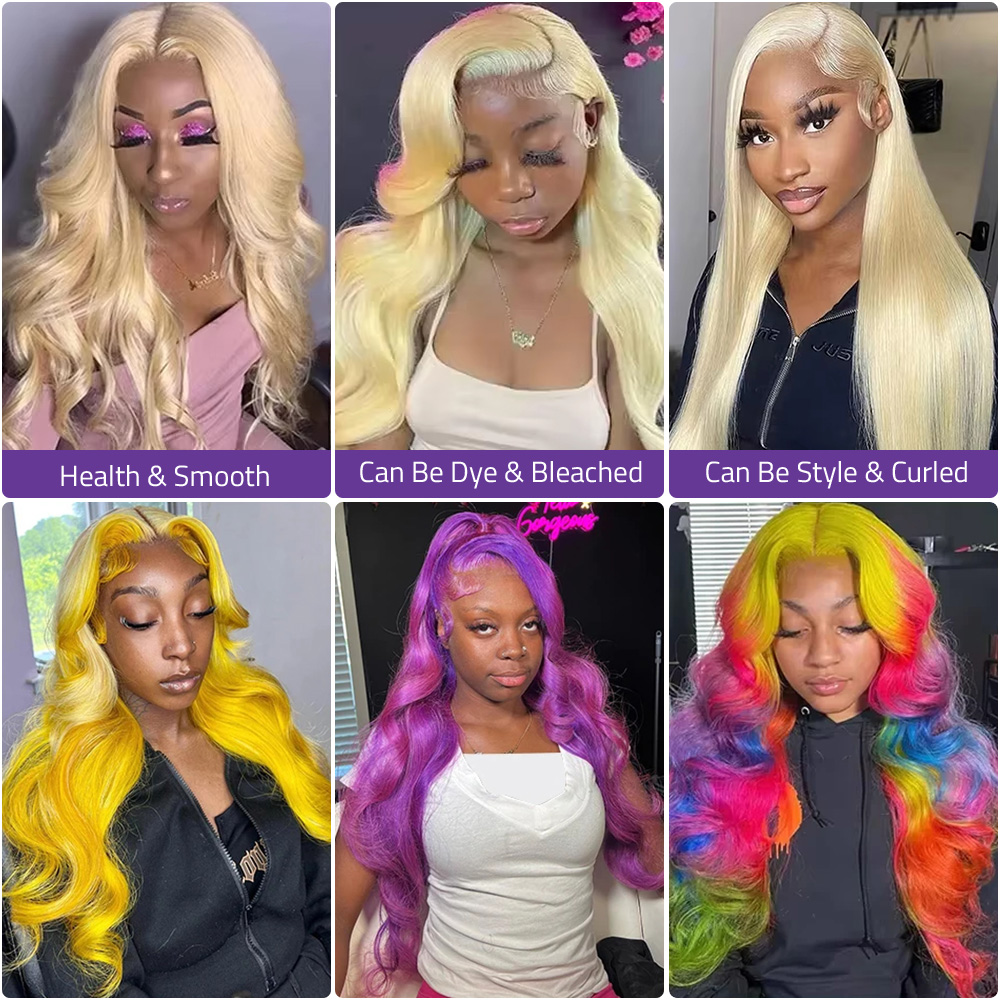 13x4 13x6 HD Transparent Lace  - đánh giá và giá 613 Blonde Body Wave Lace Front Wig