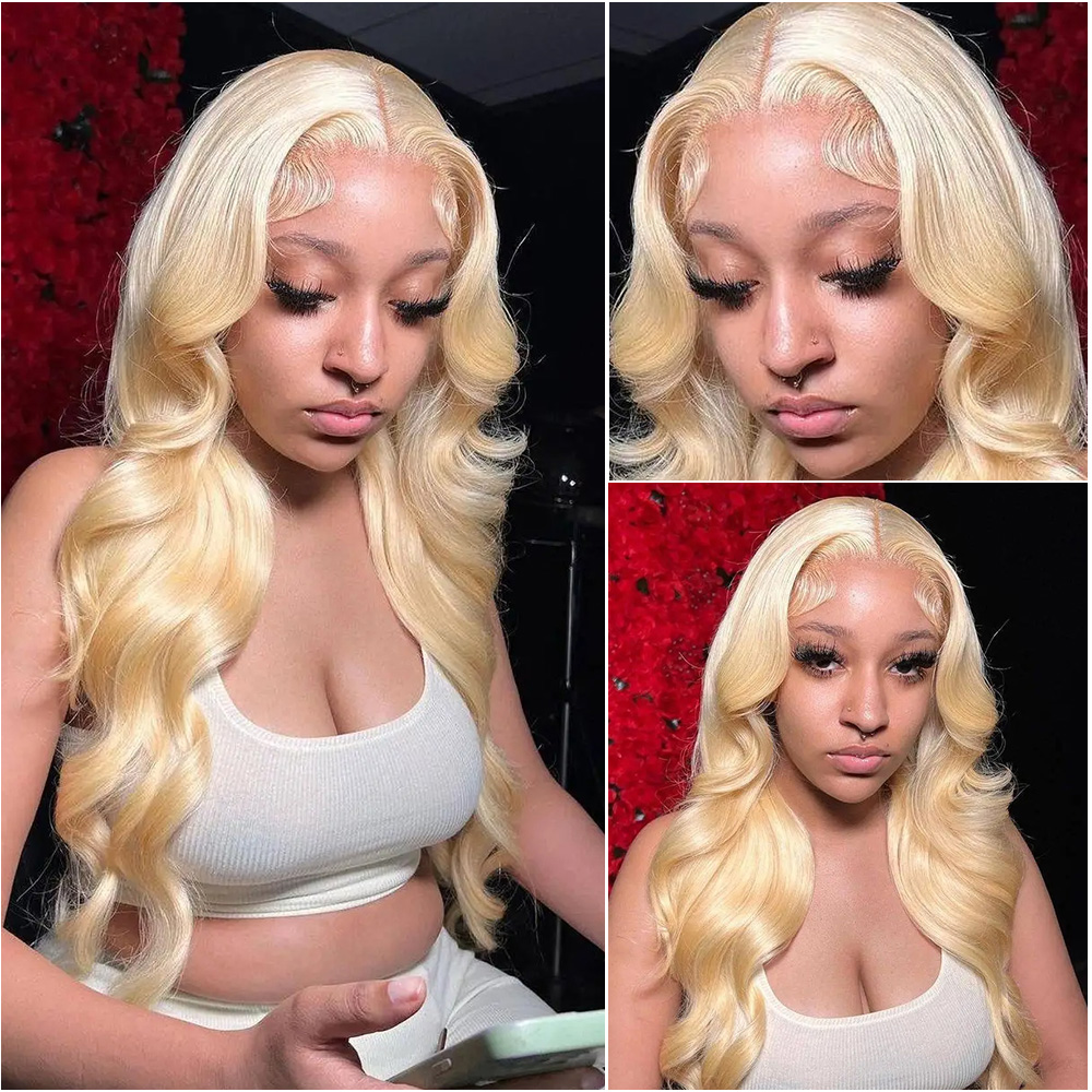 13x4 13x6 HD Transparent Lace  - đánh giá và giá 613 Blonde Body Wave Lace Front Wig